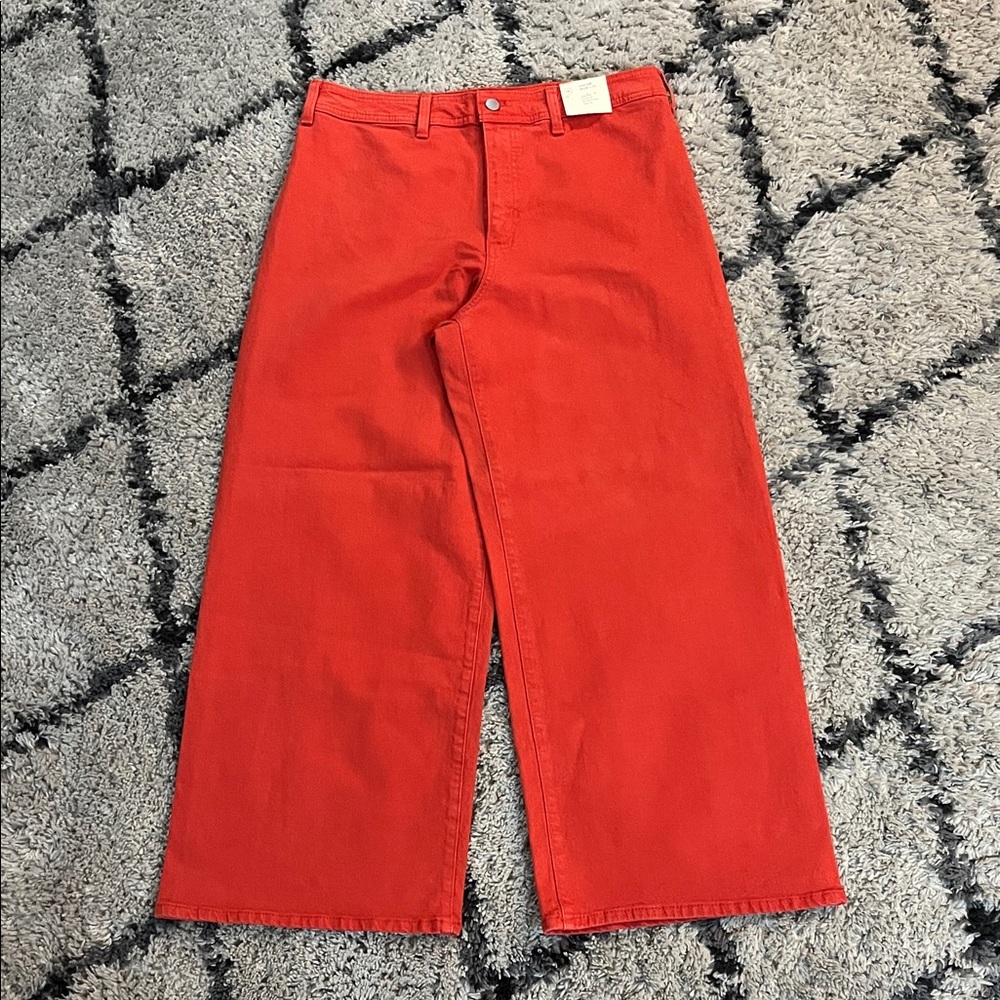 NWT Women's High-Rise Sailor Wide Leg Ankle Jeans - Picture 2 of 6